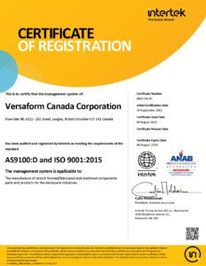 AS9100D Certificate 2026